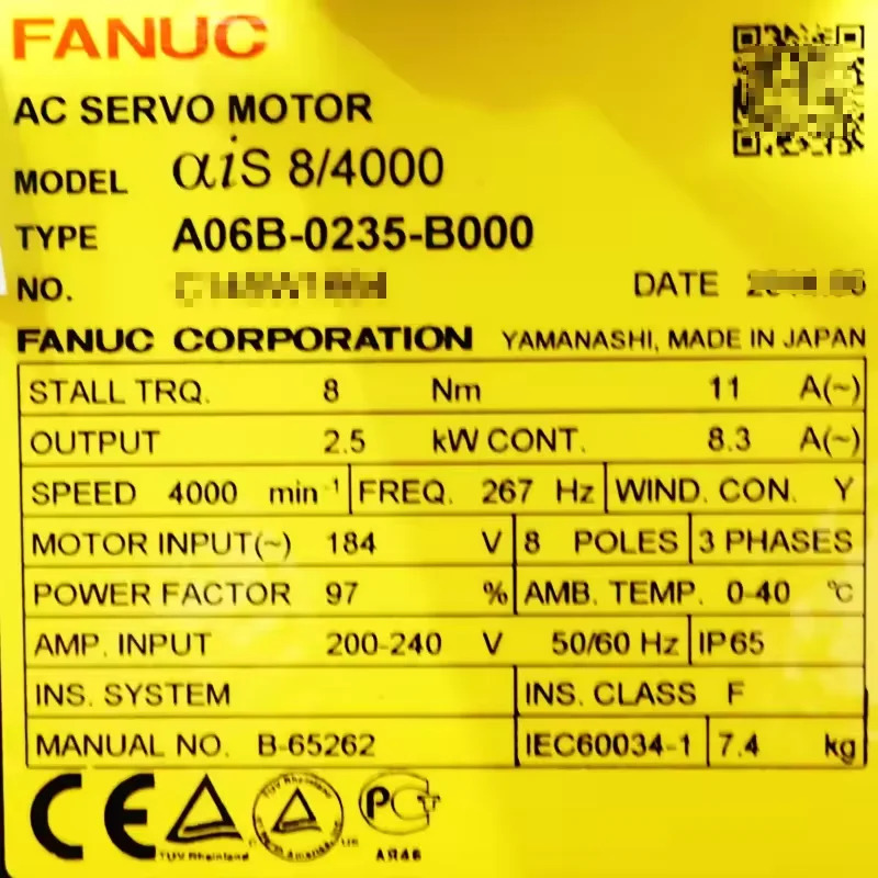 A06B-0235-B000 Fanuc 서보모터 리퍼 완료 Ok A06B 0235 B000
