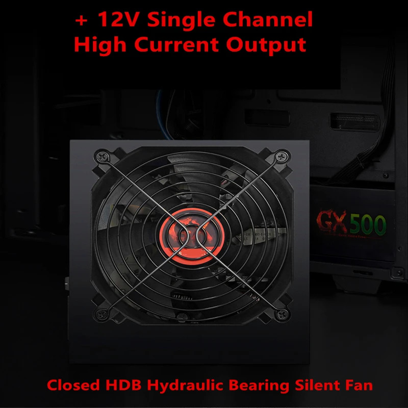 Huntkey intel호환 Dorsal line Broad Silence 1080GPU 500W 전원공급장치 GX500 HK600-15FP 새 원본 PSU