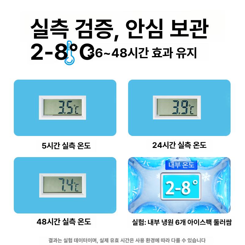 냉장 아이스박스 온도표시 보온박스 의료용보냉가방 백신용 쿨러백 운반 절연 얼음팩 - 상세 이미지 3