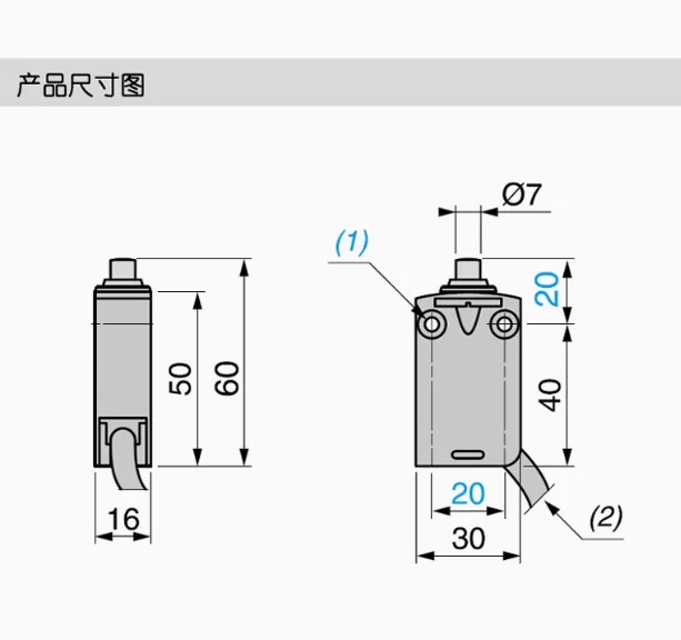 SCHNEIDER 리미트 트래블 스위치 XCMD2110L1 센서 ZCMD21 금속 직동 ZCE10 1 와이어
