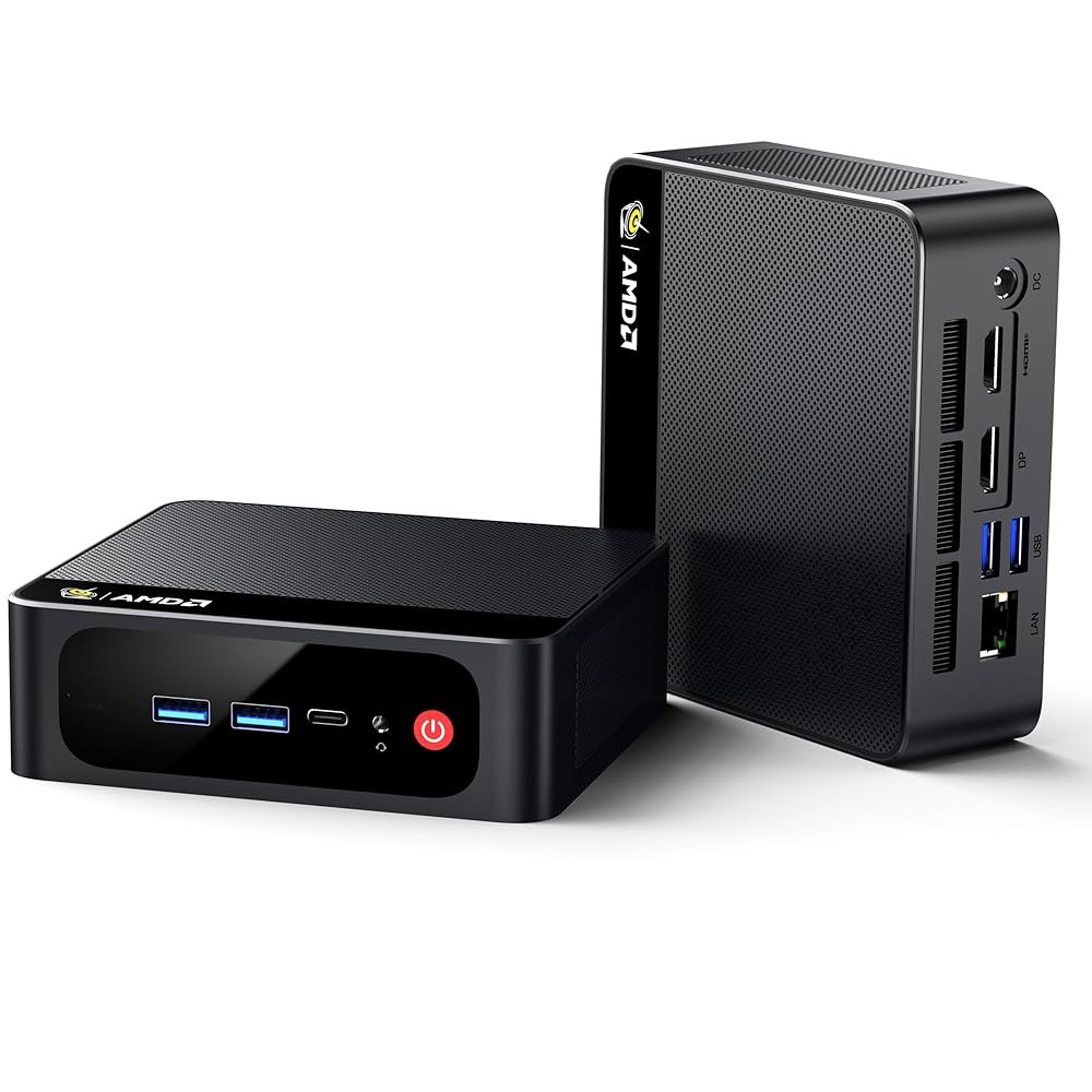 라이젠 5 5625U 최대 4.3GHz, 16GB 컴퓨터, 트리플 500GB 2.5G DDR4 미니 디스플레이 SSD 홈/비즈니스 LAN/WiFi6/BT5.4/4K - 상품 이미지