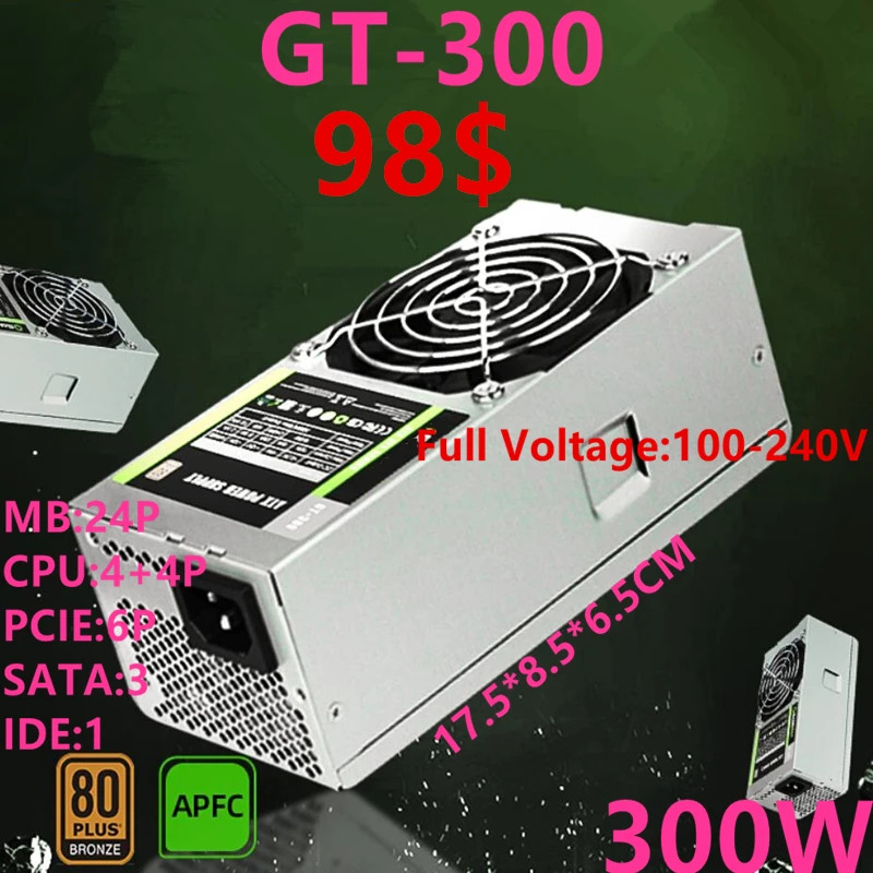 GameMax HTPC TFXPSU 비모듈식 80 플러스 골드 브론즈 300W 전원공급장치 -300G -300 신