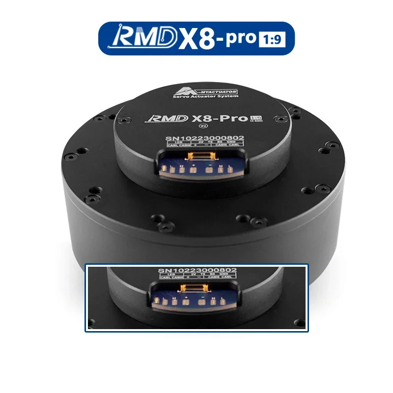 RMD-X8 프로 19 V2 브러시리스 DC 서보모터 토크 BLDC 팬케이크 모터 유성 감속기 암 24V-48V 13N.M