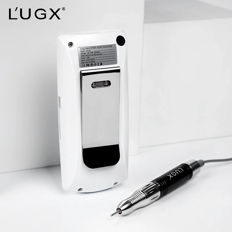 LUGX 휴대충전식 프로 네일 드릴 머신 아크릴 장비30000rpm