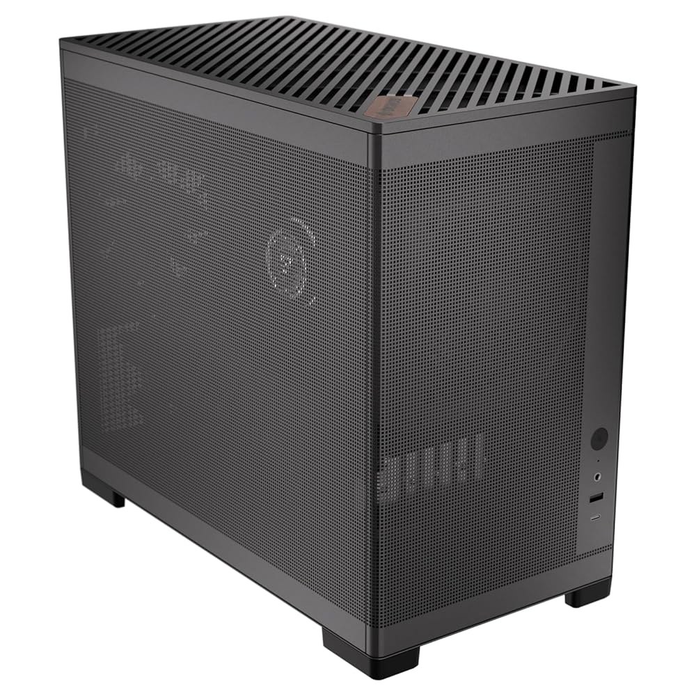 Okinos MiniArt 4 마이크로 ATX PC MATX 및 컴팩트 전면 PSU, 팬 설치, 3핀 장착 지원, 시리즈 240mm 사전 리버스 블랙 케이스, 2x120mm 1x1 - 상품 이미지