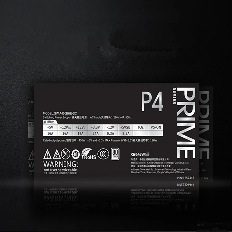 그레이트 월 PSU 전원공급장치 450W 피크 550W PRIME450 GM호환-450 GW-A450BHE-SC 신