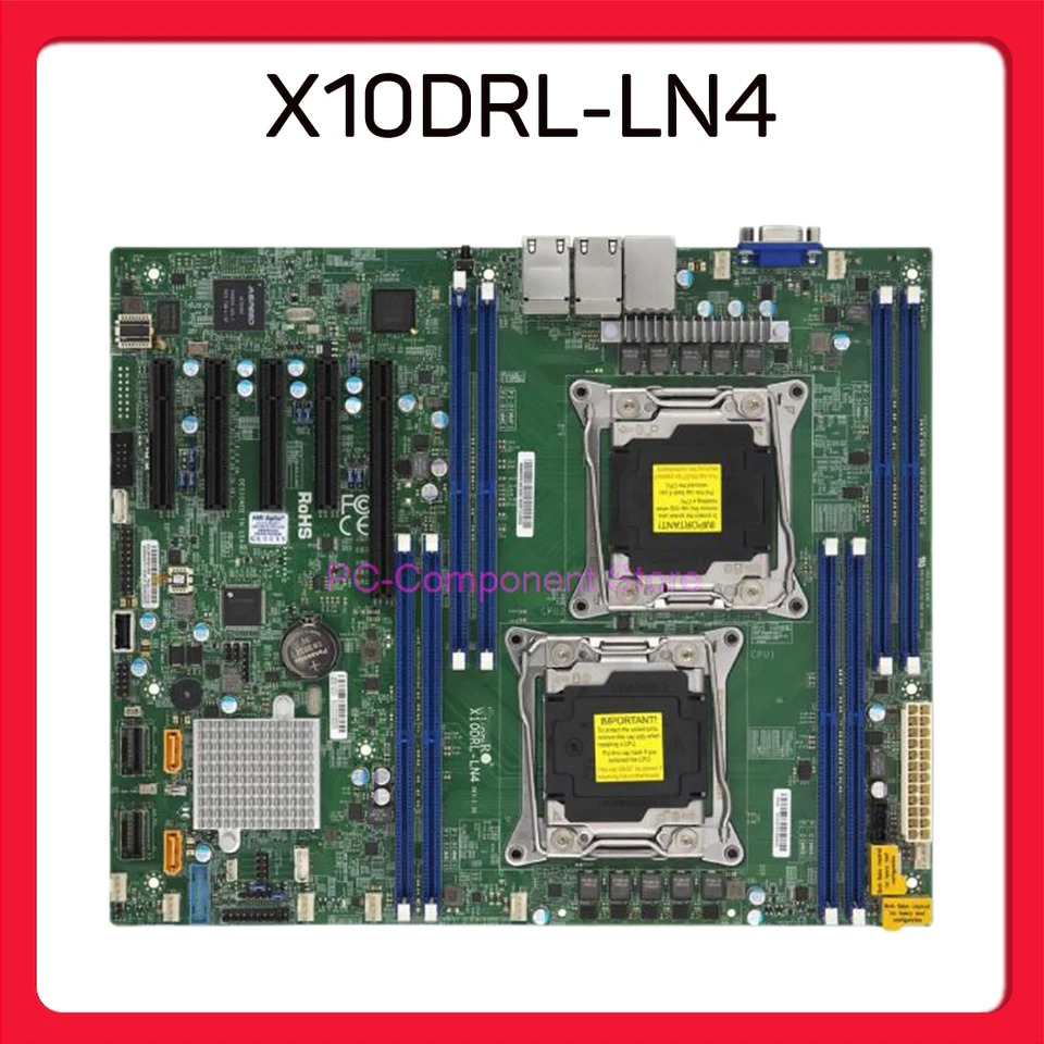 슈퍼마이크로 듀얼 채널 서버마더보드 쿼드 1GbE LAN IPMI 2011 핀 C612 X10DRL-LN4