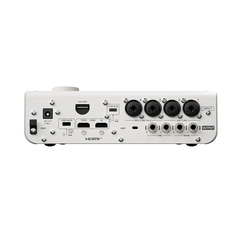 야마하 URX44V 6-in/4-out 듀얼 USB-C 오디오/비디오 인터페이스(터치스크린 포함), 큐베이스 알, 웨이브랩 캐스트, 베이직 FX 스위트, 스타인버그 플러스 소프트웨 - 상세 이미지 3