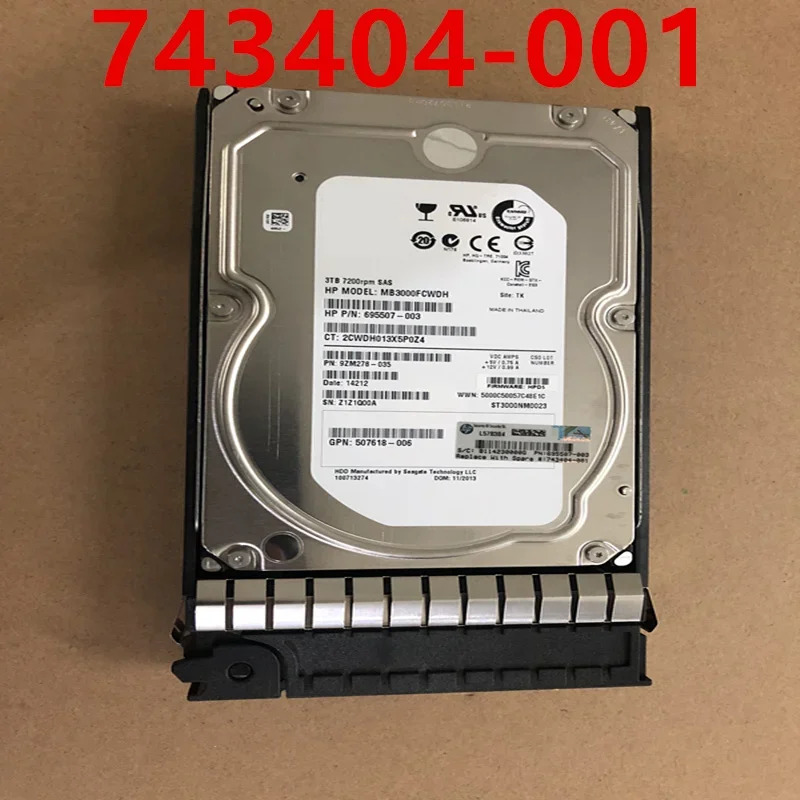 서버 HDDhp호환 3TB 3.5인치 128MB SAS 7200RPM새 원본 하드 743404 -001 695507 -003 507618 -006