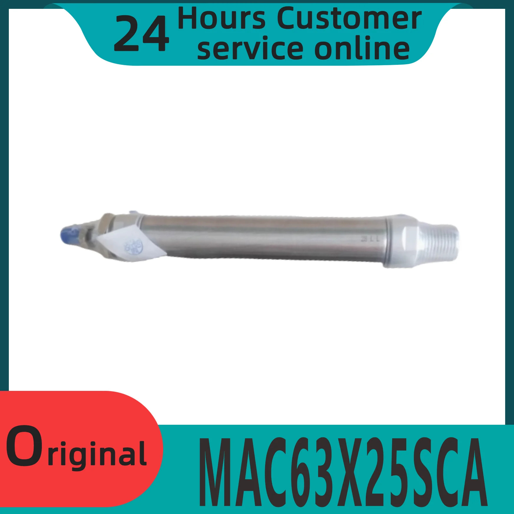 오리지널 버퍼링 스테인레스 스틸 미니 실린더 MAC63X25SCA MAC63X50SCA MAC63X75SCA MAC63X100SCA MAC63X125SCA 신