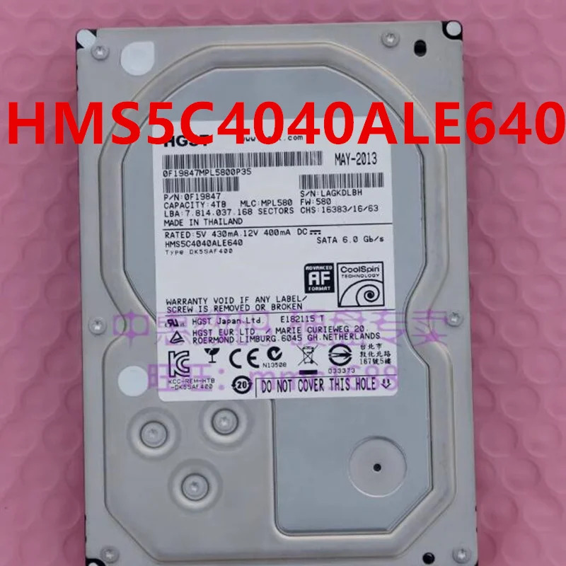 HMS5C4040ALE640 HMS5C4040BLE640 HGST 4TB SATA 3.5 5400RPM 64MB 데스크탑 HDD 새 하드