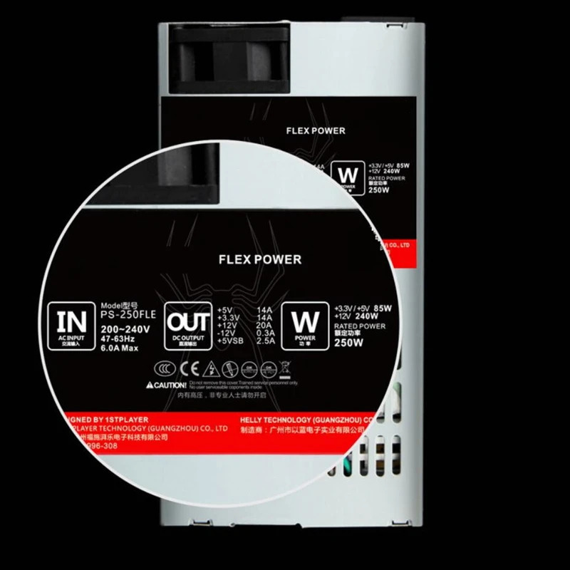 1stplayer ITX FLEX NAS 소형 1U PSU 정격 250W 피크 400W 전원공급장치 PS-250FLE A4 K39 S3 D01 550 1650 X1050 신