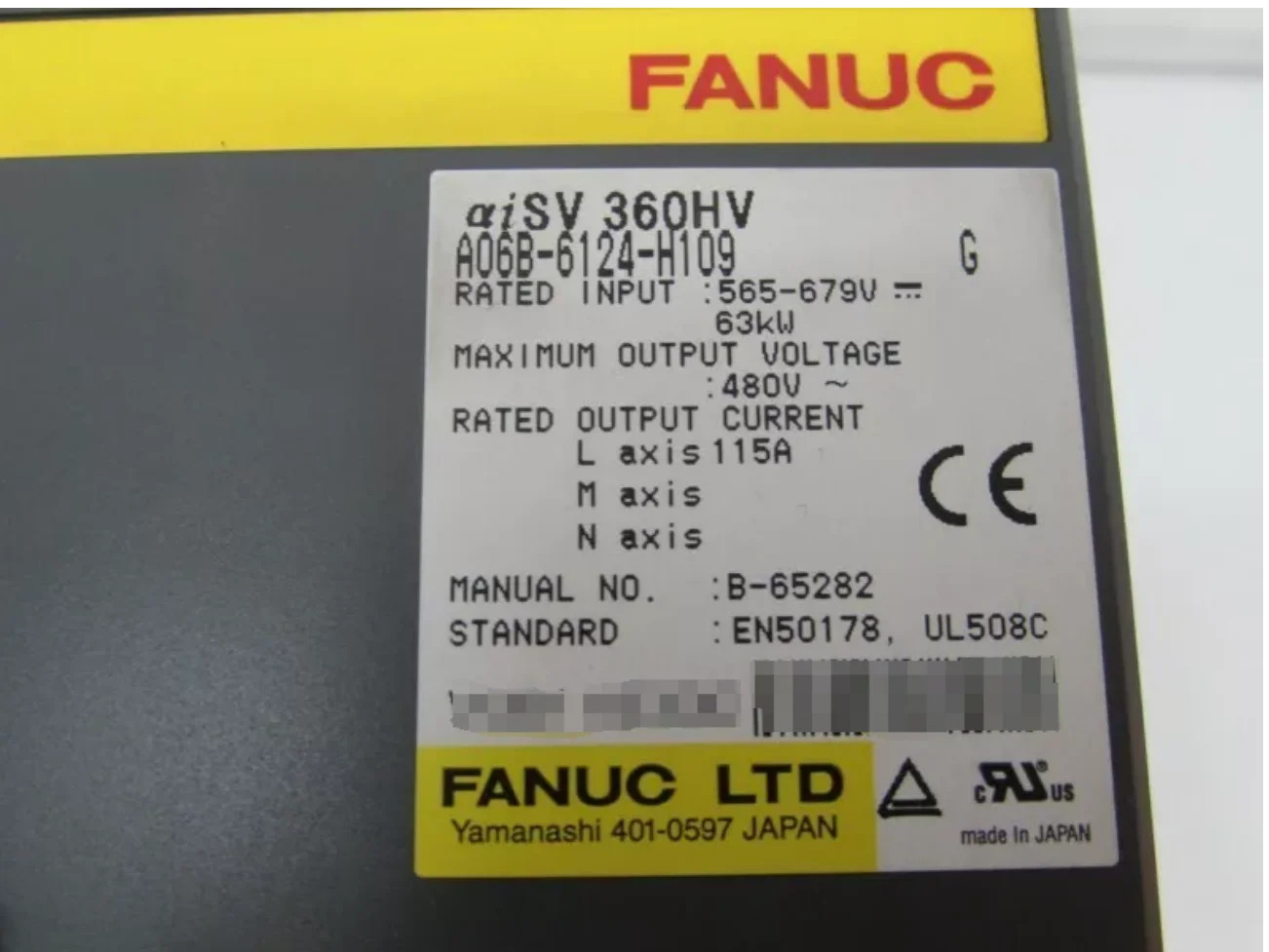 A06B-6124-H109 Fanuc 서보 모듈 Ok A06B 6124 H109 리퍼 완료