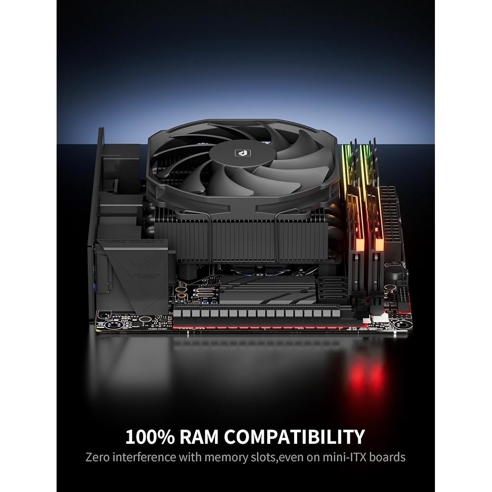 upHere H45K6 로우 프로파일 CPU 쿨러 TDP, 90mm 팬, 파이프 AM5/AM4/AM3용 호환 - AMD 6개, 45mm 150W 1851/1700/115x/1200 - 상세 이미지 3