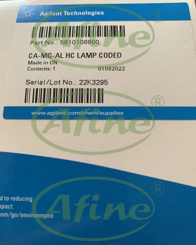 AFINE Agilent 다요소 음극 램프 5610108800 코드 Al Ca Mg