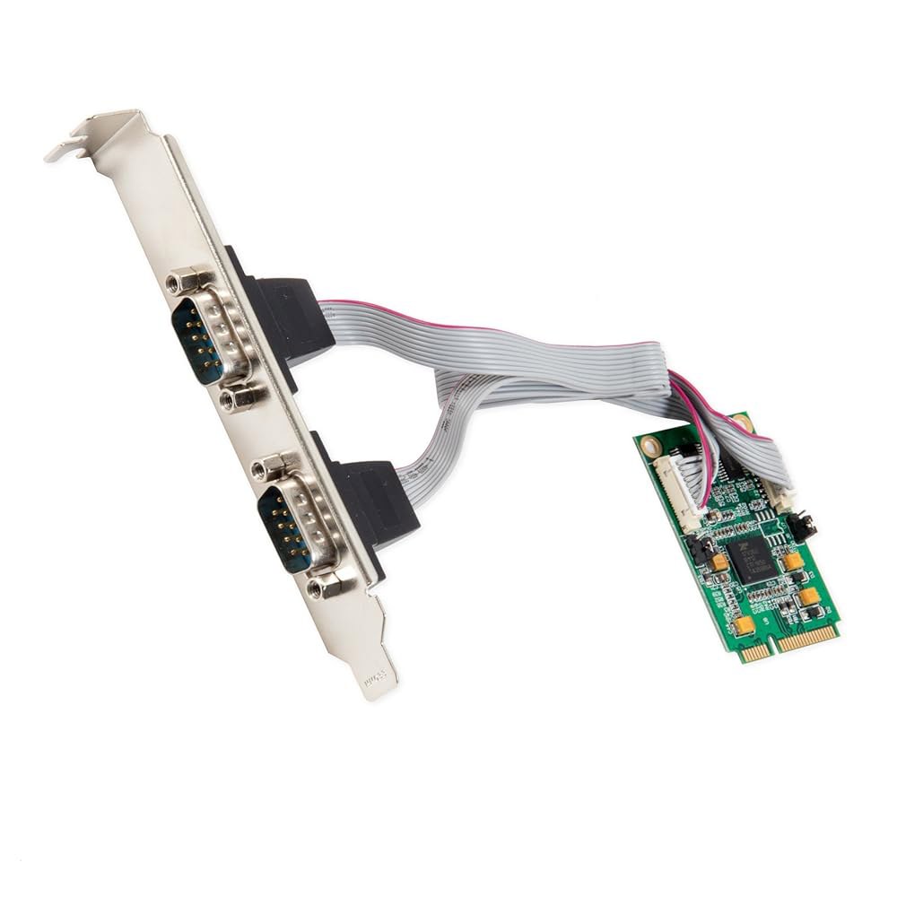 IO Crest SI-MPE15046 2포트 직렬 DB9 컨트롤러 PCIe 미니 카드(RS-232) - 상품 이미지