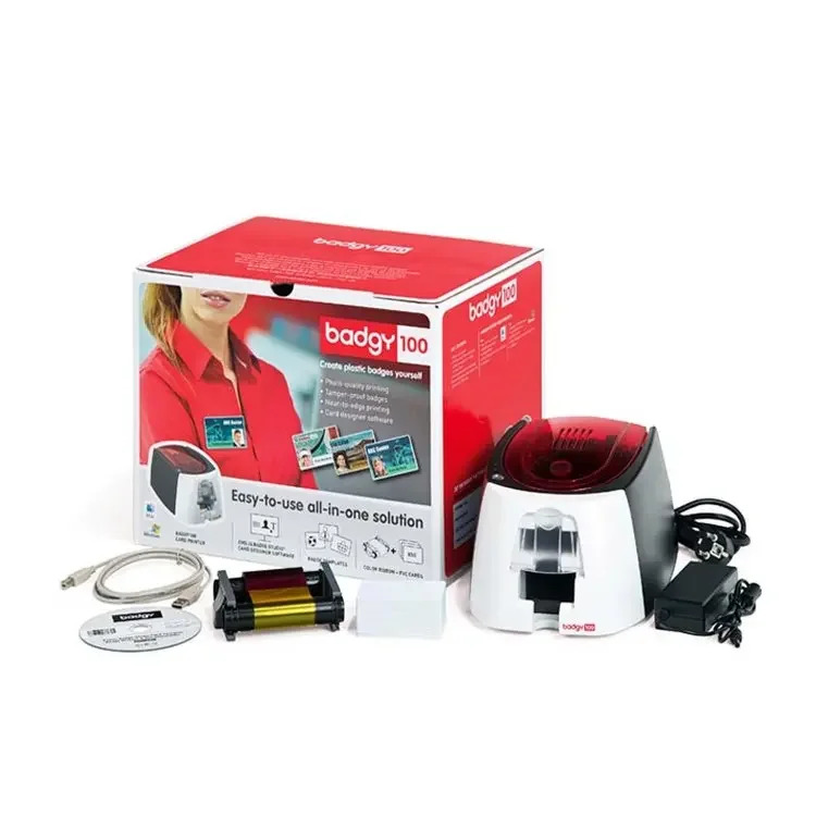 Evolis Badgy200 카드 프린터 에지 투 인쇄 단면 또는 양면 솔루션