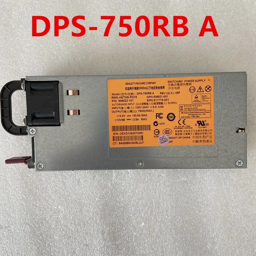 hp호환 750W 전원공급장치 HSTNS-PL18 DPS-750RB A 506821-001 511778-001 506822-101 512327-B21 HSTNS-PD18 PSU
