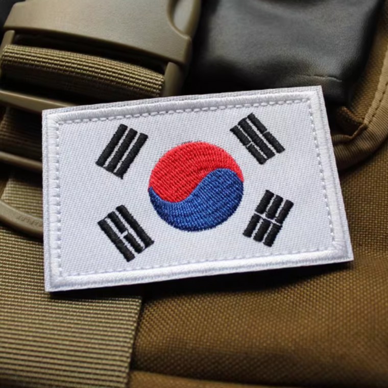 도모아 고급 국기 스티커 와펜 찍찍이 한국 국기 벨크로 패치 - 상품 이미지