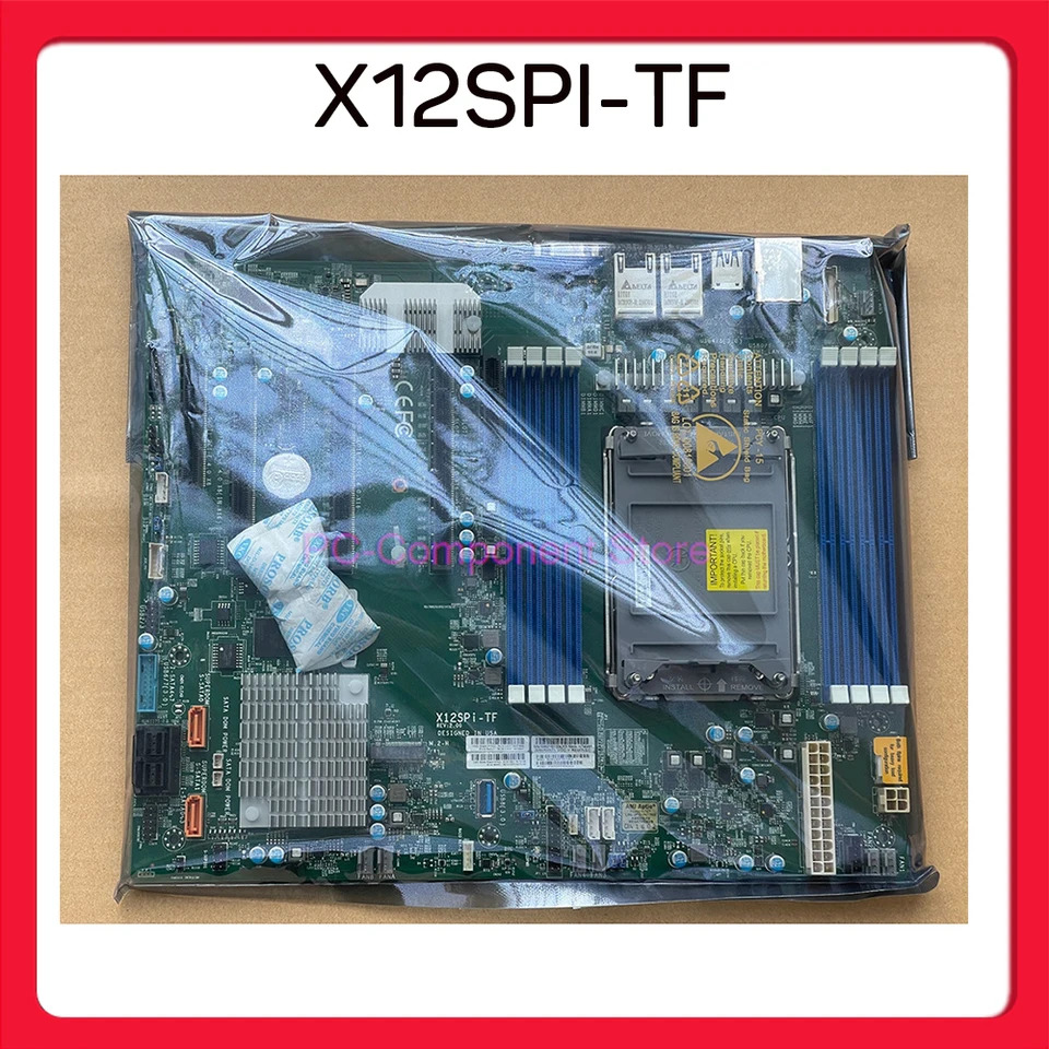 슈퍼마이크로 MBD-X12SPI-TF-B 서버 마더보드 LGA4189 IPMI M.2 C621A TPM VROC 지지대 8375 X12SPI-TF