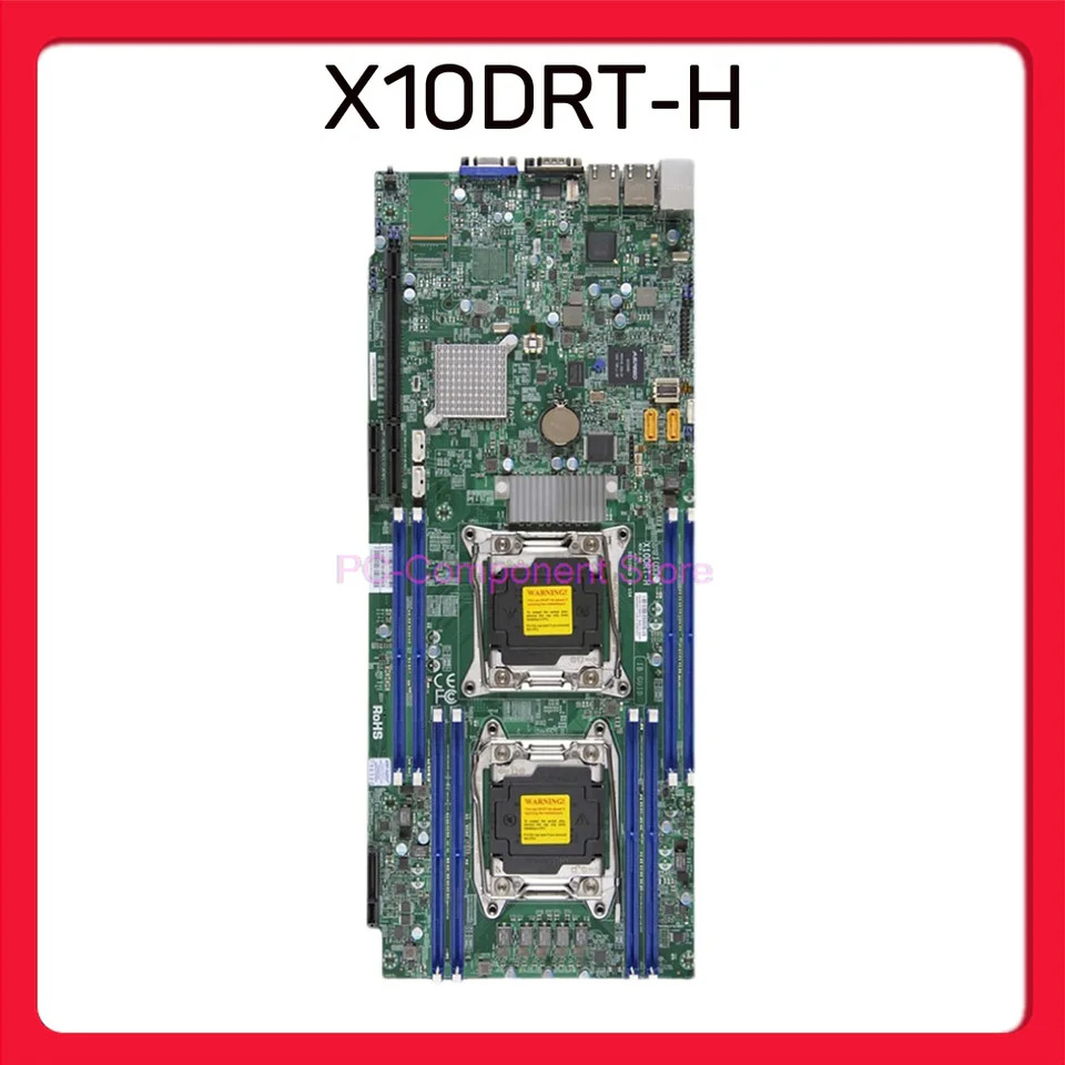 Supermicro 2U 듀얼 소켓 R3LGA2011 서버 마더보드 E5-2600 v4/v3 군 i350-AM2 포트 GbE LAN DDR4 X10DRT-H