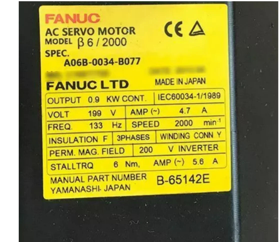 A06B-0034-B077 Fanuc AC 서보모터 12개월 A06B 0034 B077