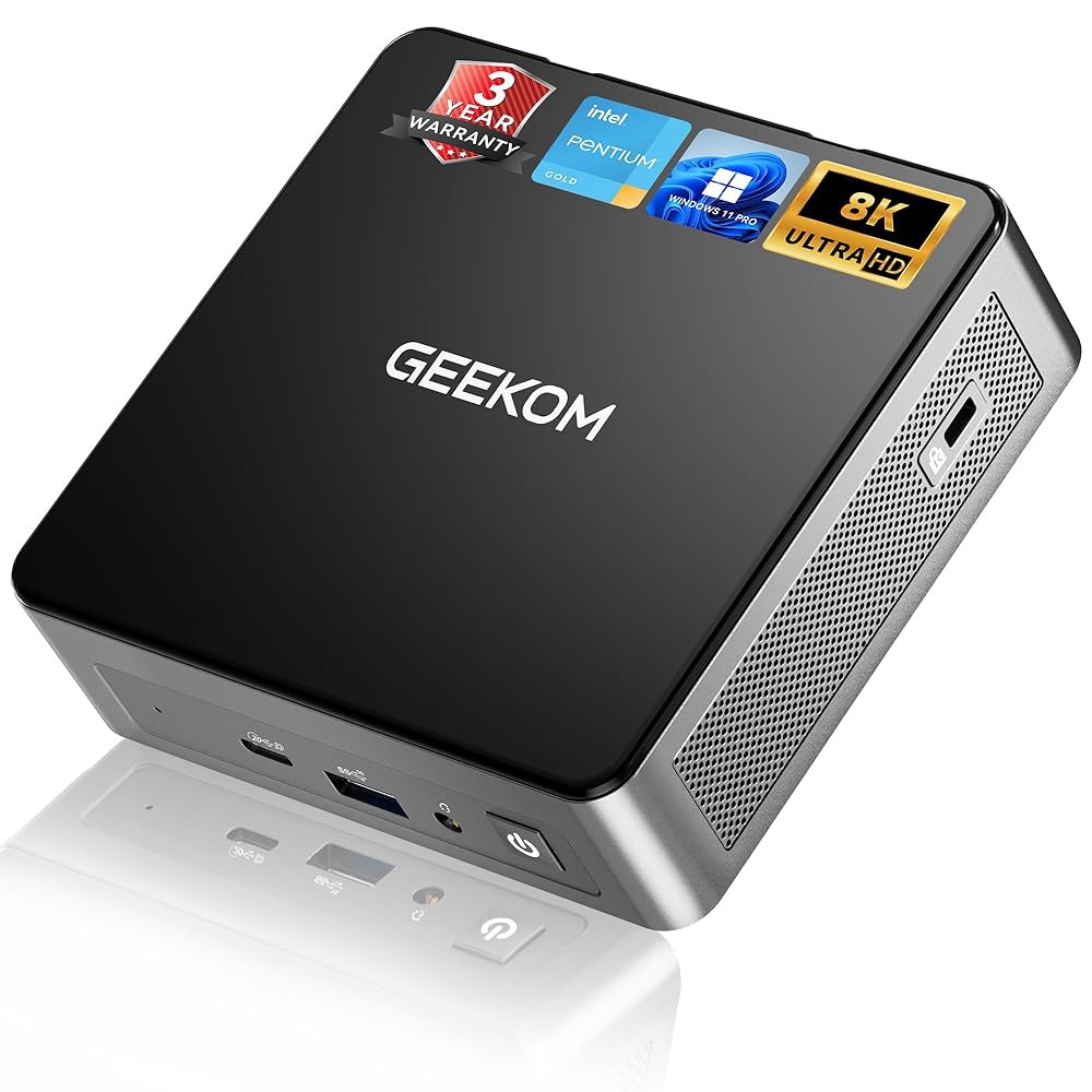 GEEKOM 미니 PC Air12, 인텔 PT7505(최대 프레임, DDR4 트리플 금속 미드 가정용 RAM NVMe 3.5GHz), 8K 512GB BT5.2, Wi-Fi SSD - 상품 이미지