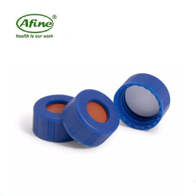 AFINE Agilent 스크류 탑 캡 5182-0717 블루 PTFE/레드 실리콘 셉타 2ml