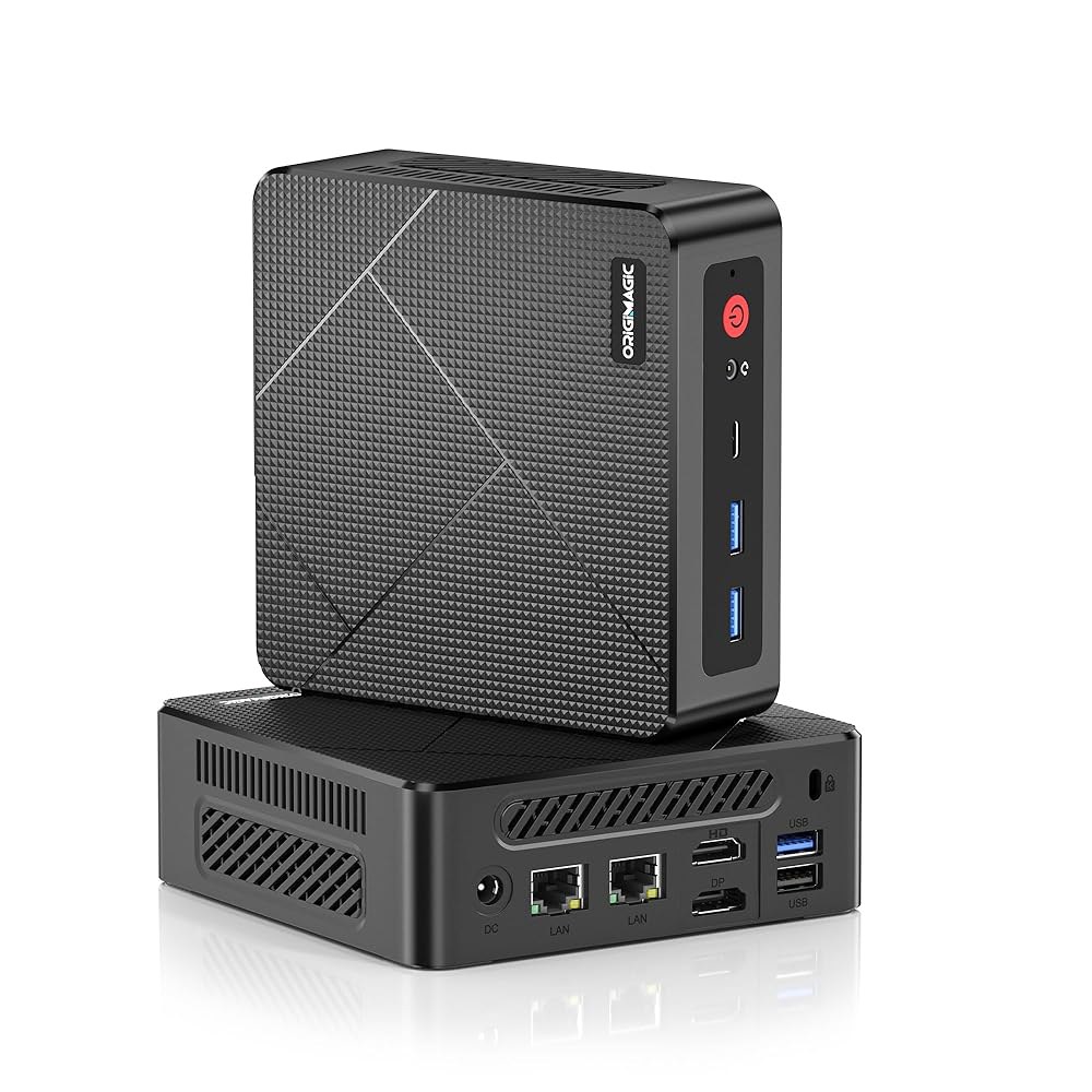origimagic C4 NEO 미니 PC Ryzen 16GB 5/BT5.0, RAM 데스크탑 컴퓨터, 512GB SSD Wi-Fi 디스플레이(HDMI/DP/USB-C), 홈/오피 - 상품 이미지