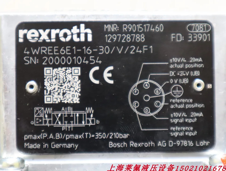 독일 렉스로스 REXROTH 비례 밸브 4WREE6E1-16-31 V/24F1 R901517460