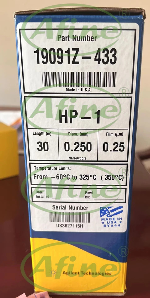 AFINE Agilent GC 럼 19091Z-433 JW hp호환-1 크빈티지토그래피 30m 0.25mm 0.25 m 7 인치 랙