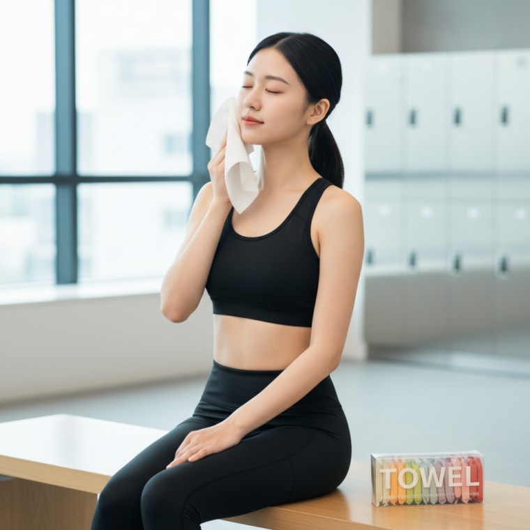 도모아 휴대용 코인 타월 14장 여행용 압축 물티슈 헬스장 세면 수건 - 상품 이미지