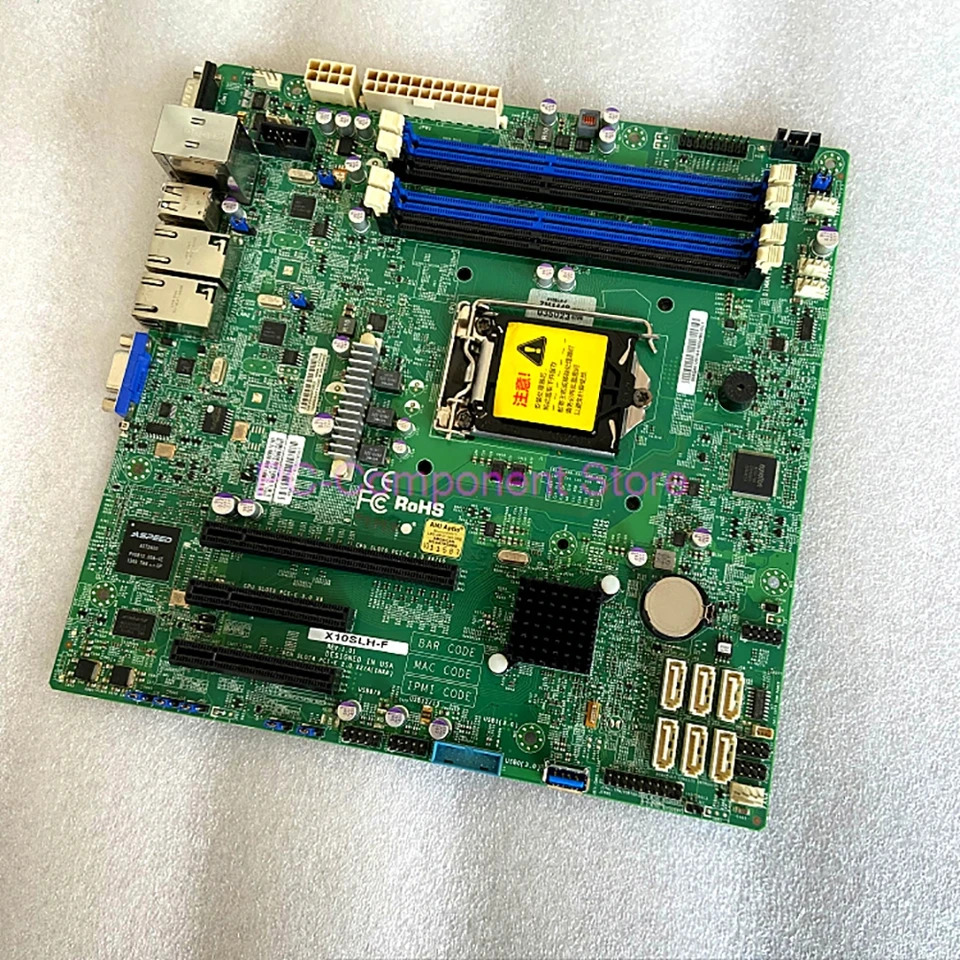 슈퍼마이크로 서버 마더보드 E3-1200 v3/v4 4 세대 코어 i3 ECC 듀얼 기가비트 이더넷 LAN 포트 LGA1150 DDR3 X10SLH-F