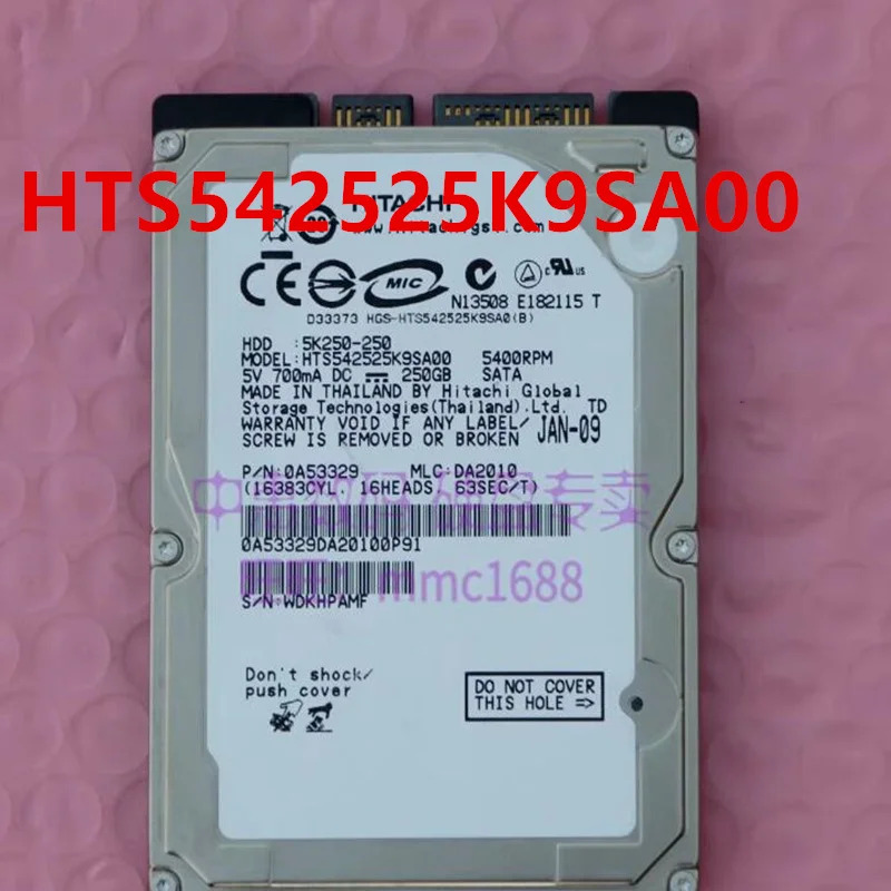 오리지널 하드 HITACHI 250GB SATA 2.5 인치 5400RPM 2MB 노트북 HDD HTS5425K9SA00 HTS543225L9SA00
