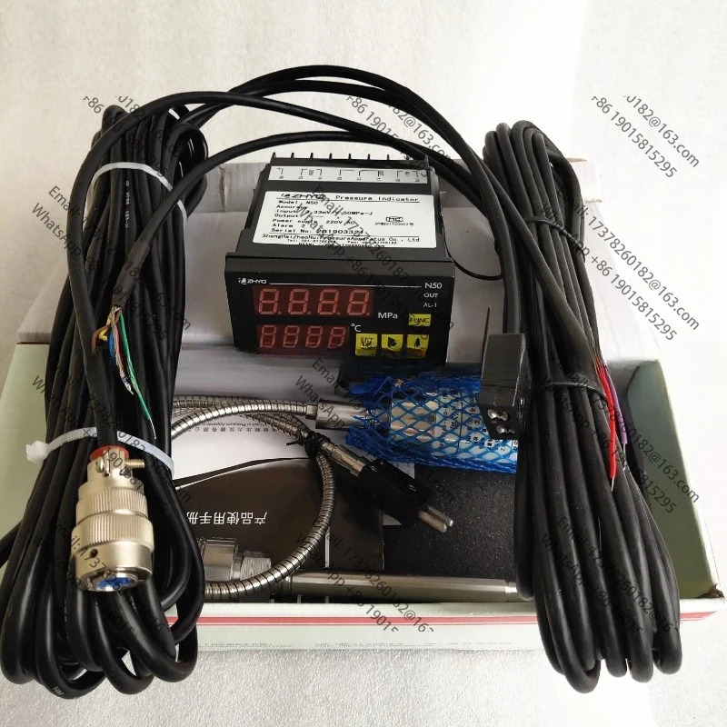 ZHYQ PT124G-123T-50Mpa- 1/2-20UNF-152/460-J-3.33 mV/V-6 용융 압력센서 6 핀압력 온도 표시기 N50 포함
