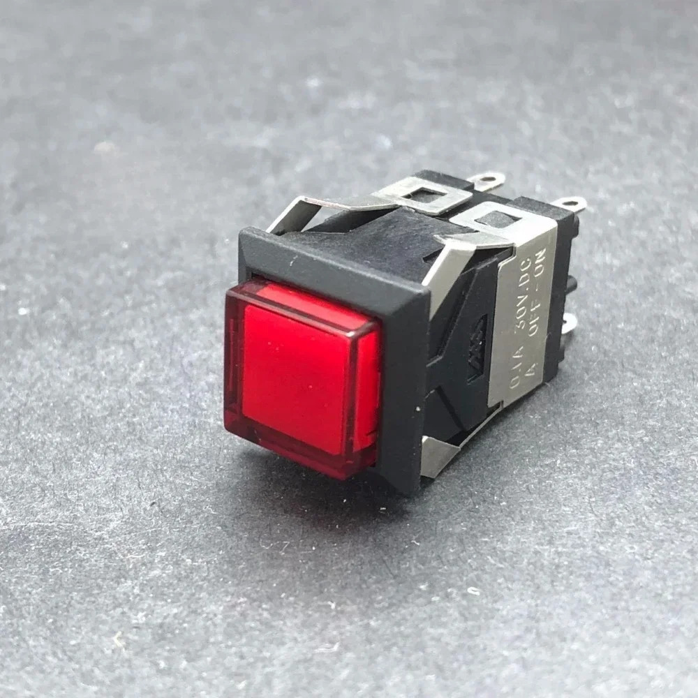 MS-800 버튼라이트 잠금 스위치 6피트 6핀 0.1A 30VDC 30V.DC 빨간색 노란색 녹색 흰색 주황색