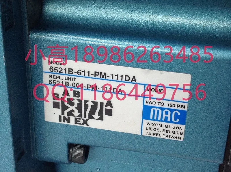 US MAC 솔레노이드 밸브 6521B-111-PM-611DA 6521B-611-PM-111DA 포장