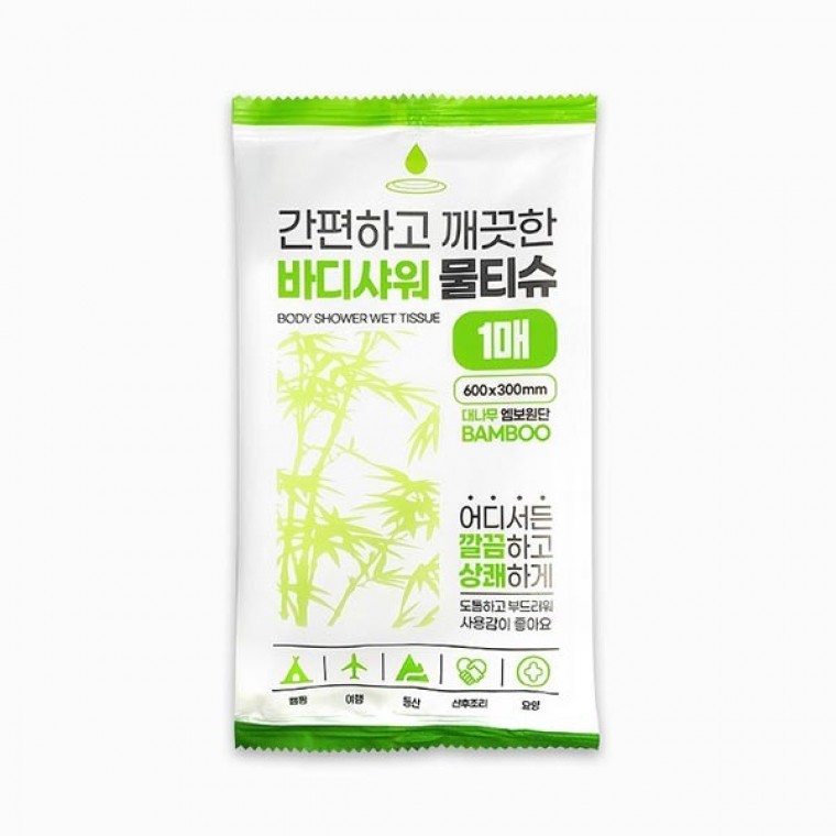 도모아 간편하고 깨끗한 바디샤워 물티슈 1매 - 상품 이미지