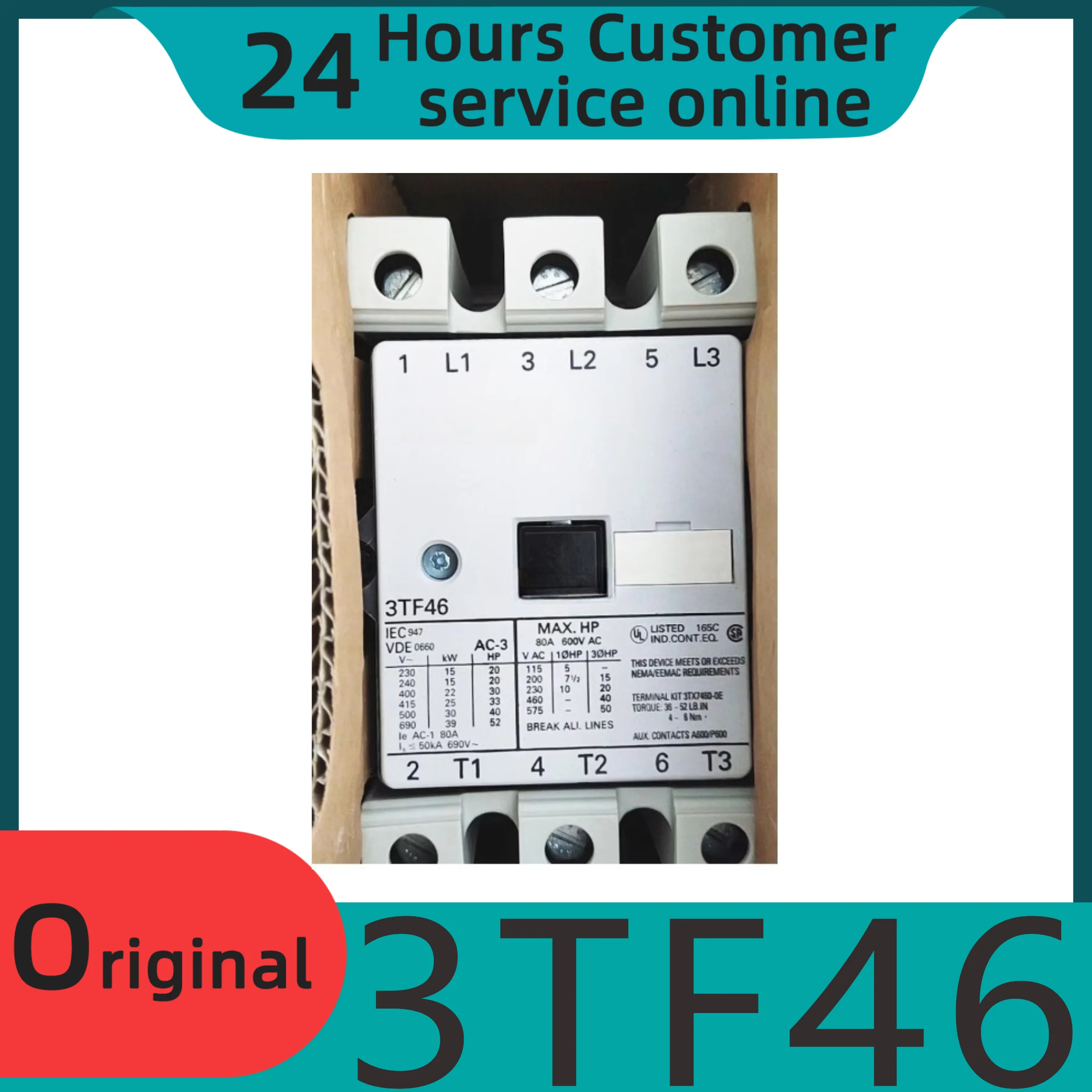 원본 AC 접촉기 3TF46 3TF47 3TF48 3TF49 3TF50 22-0AP0
