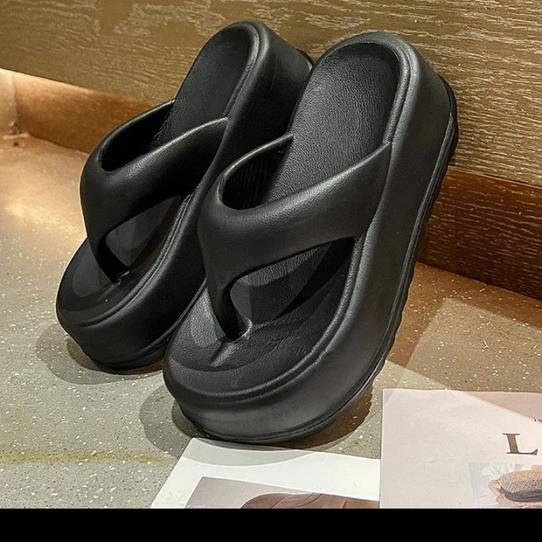 도모아 [비품/덤핑]7cm 통굽 쪼리 슬리퍼 키높이 실내화 - 상품 이미지