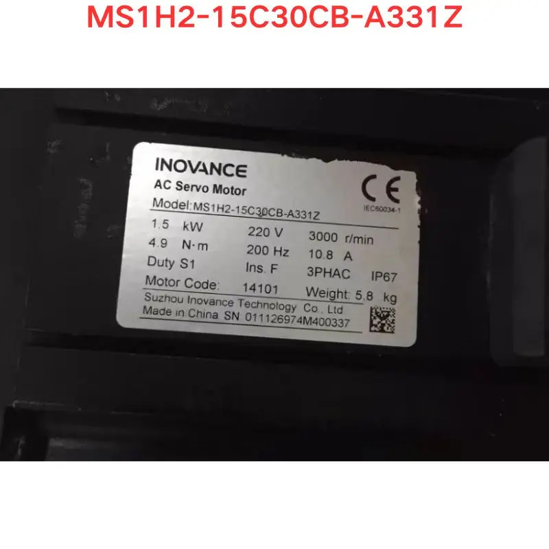 리퍼 Inovance 서보모터 MS1H2-15C30CB-A331Z 1.5KW 기능 OK