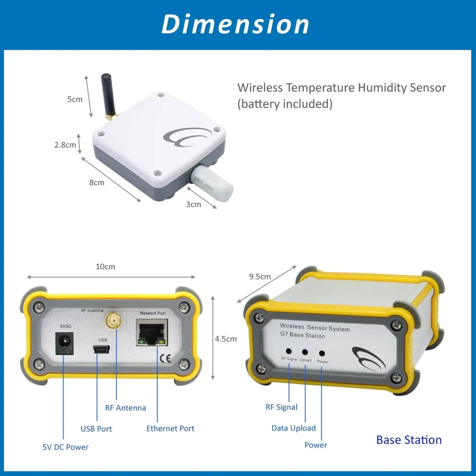 Iot 온도 습도 무선 센서 433 mhz 2 세트