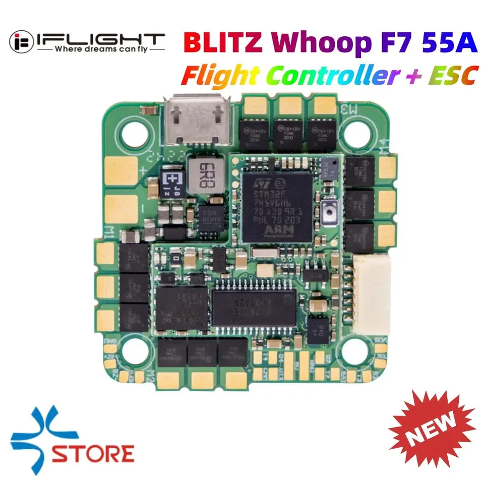 IFlight BLITZ Whoop F7 2-6S 55A AIO 보드 비행 컨트롤러/ESC FPV 레이싱25.5x25.5mm 장착 패턴