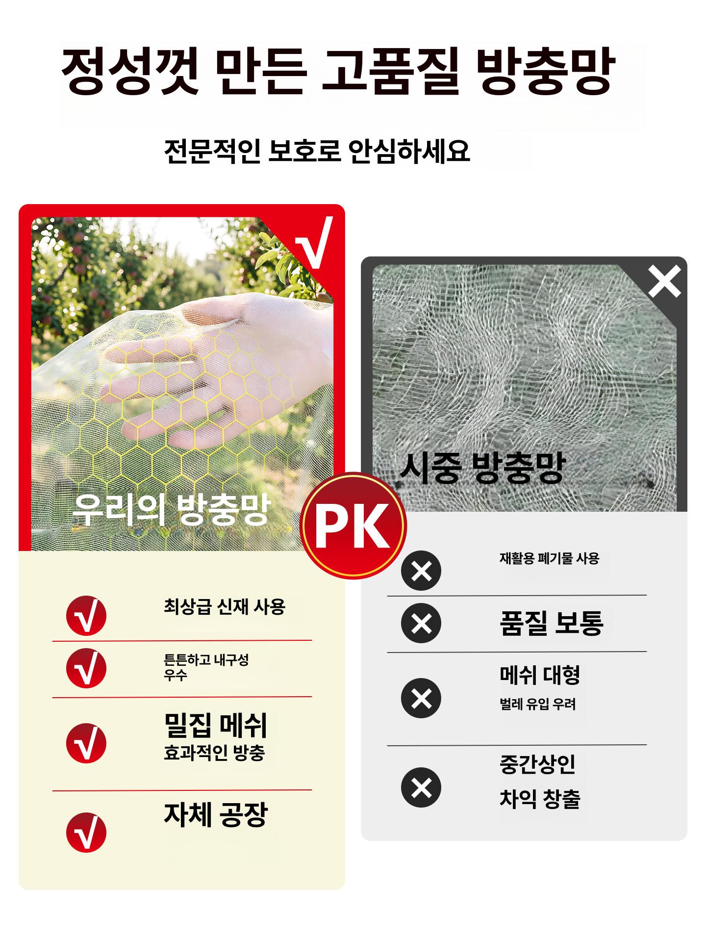 올렌토 블루베리방조망 그물망 새망 정원 농업용 5m 5m - 상세 이미지 3