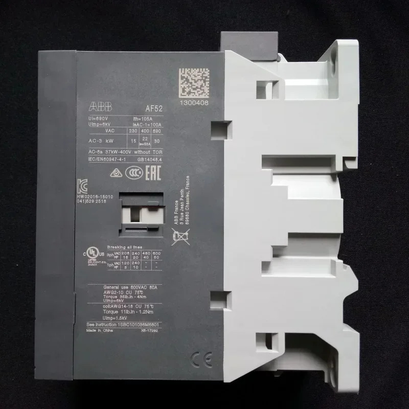3겹 접촉기 AF 시리즈 AC/DC 50HZ/60HZ DC 24V500V 52A 22kw AF52-30-00-11 AF52-30-00-12 AF52-30-00-13 AF52-30
