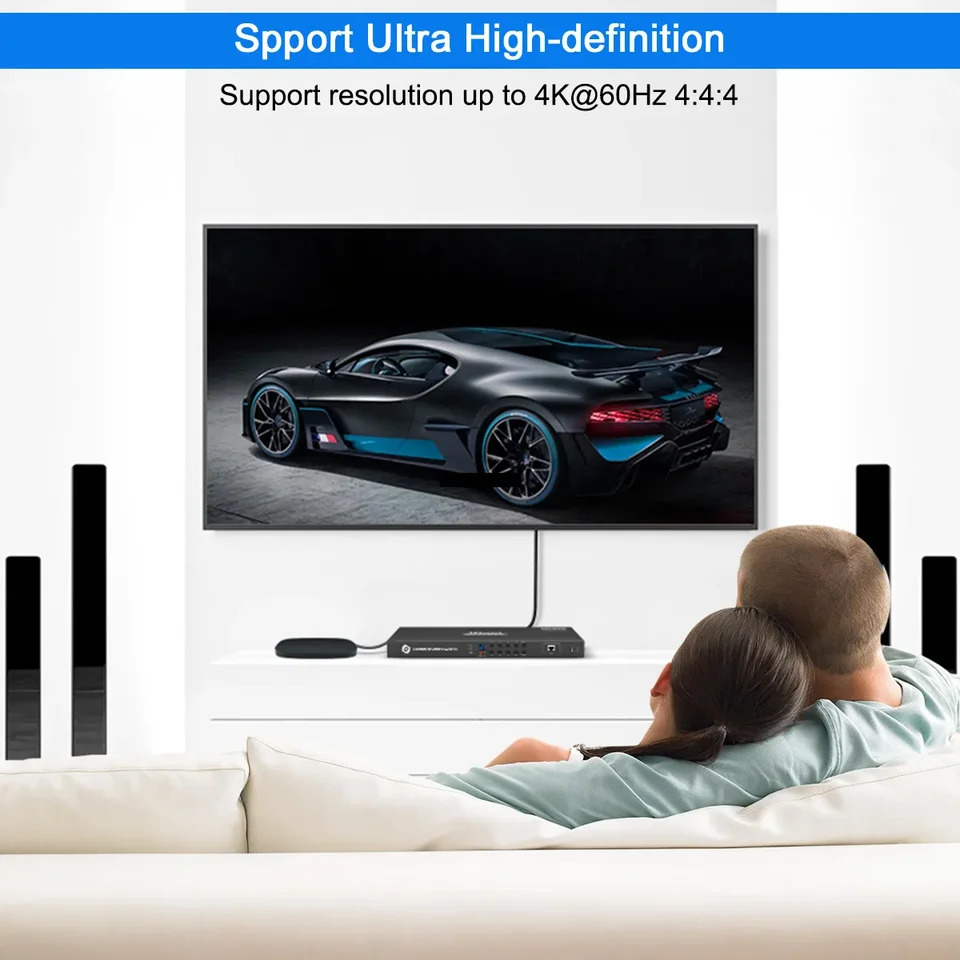 KVM HDMI 스위치 4K 60HZ 키보드 마우스 RS232 IP 제어 8 포트 신