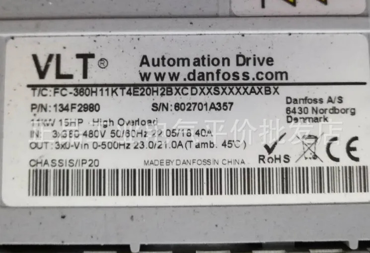 포장 FC-360H11KT4E20H2BXCD 11KW 인버터 134F2980