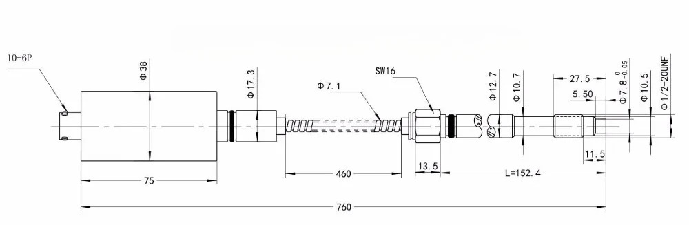 ZHYQ PT124B-121 출력 010V 유연스템 용융 압력 트랜스미터 압력센서