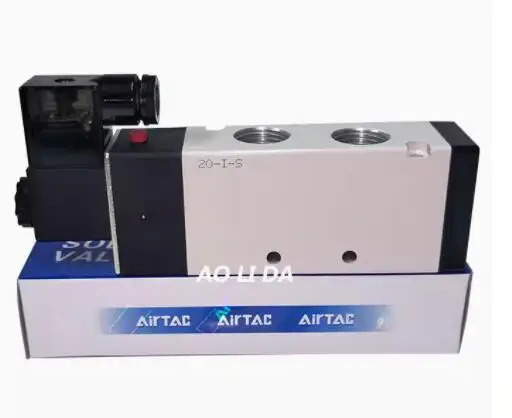 Airtac 2위치 5방향 솔레노이드 밸브 4V410-15 AC220V AC24V DC24V