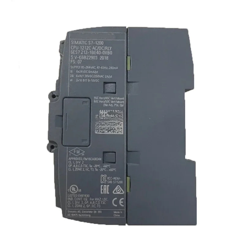 CPU 모듈 S7-1200 6ES7212-1AB23-0XB8 6ES7212-1AE40-0XB0 6ES7212-1BE40-0XB0 6ES7212-1HE40-0XB0형